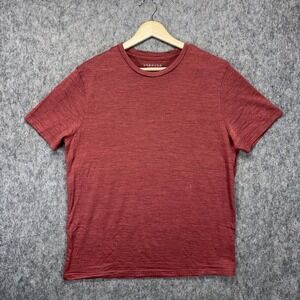 Unbound Merino Wool Crewneck T-Shirt Men's Medium Short Sleeve Red Baselayer